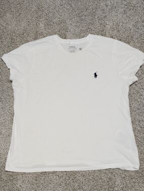Polo by Ralph Lauren White Crewneck Tee with Navy Pony